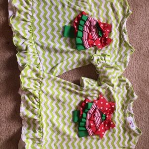 Twin girl 2T xmas dresses